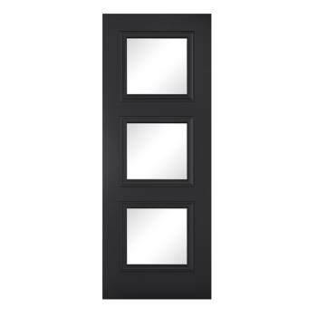Black Primed Antwerp Glazed Internal Door